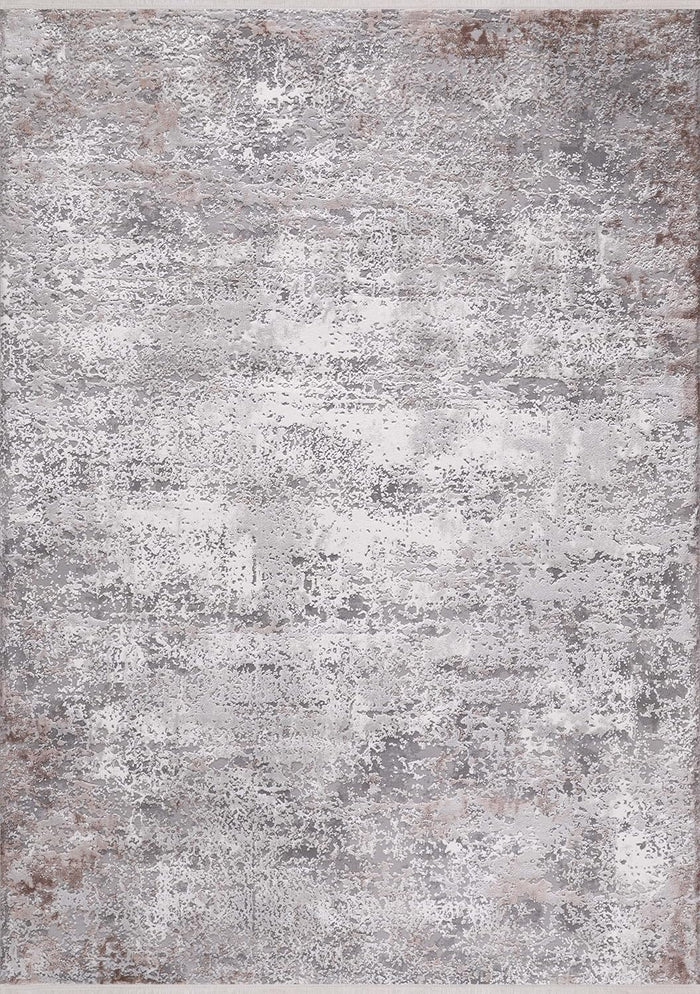Luxe Area Rug for Living Room – Soft 8mm Pile, High-Density Wilton Woven Carpet – Fade Resistant, Luxury Geometric & Distressed Design for Bedroom, Hallway & Kitchen (ASH GREY, 80X150) shown in an illustrative room