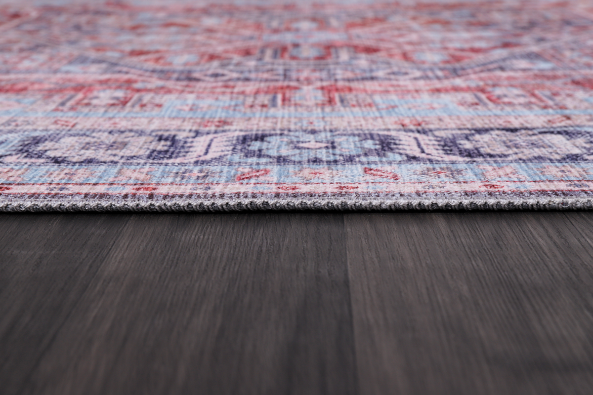 Bohemian grey striped washable rug by Netline Home featuring a soft, durable design perfect for modern living spaces.