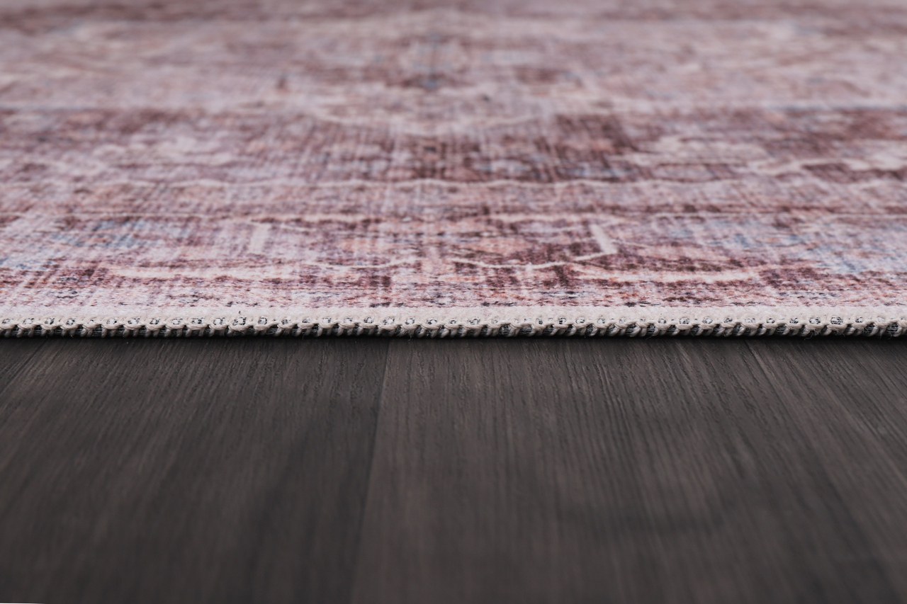Colorful tribal geometric washable rug by Netline Home with vibrant multicolor pattern and intricate design.