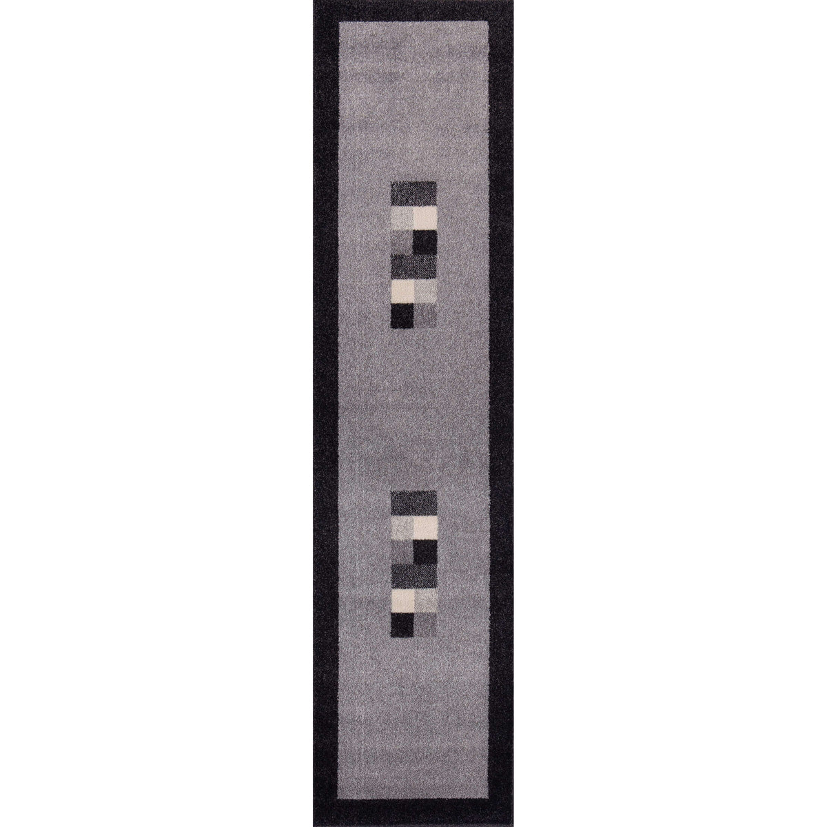 Ephesus Grey Black Rug – 7439GB