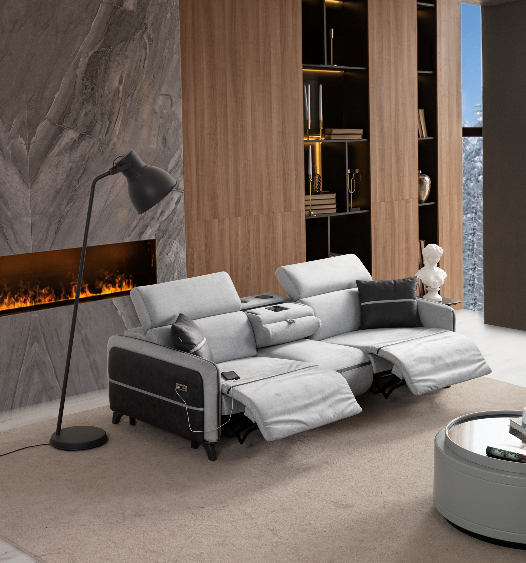 Delhi Recliner 3 Seater Sofa by Netline Interiors