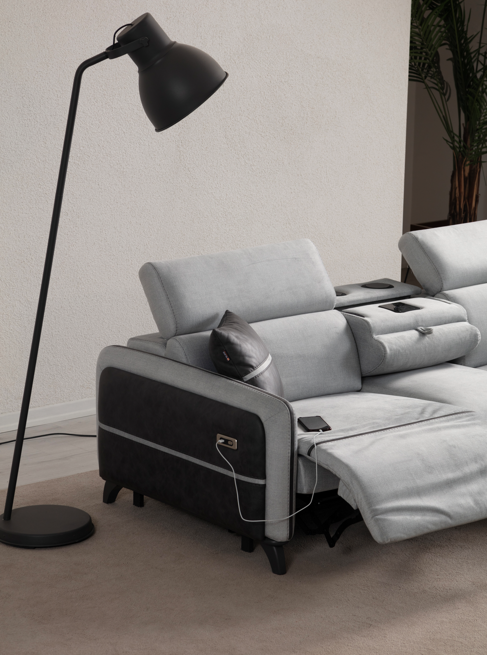 Delhi Recliner 3 Seater Sofa by Netline Interiors