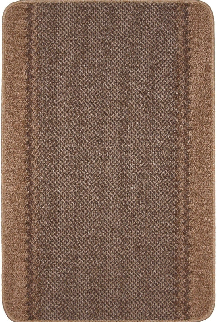 Washable Bordered Beige Rug – 116B shown in an illustrative room