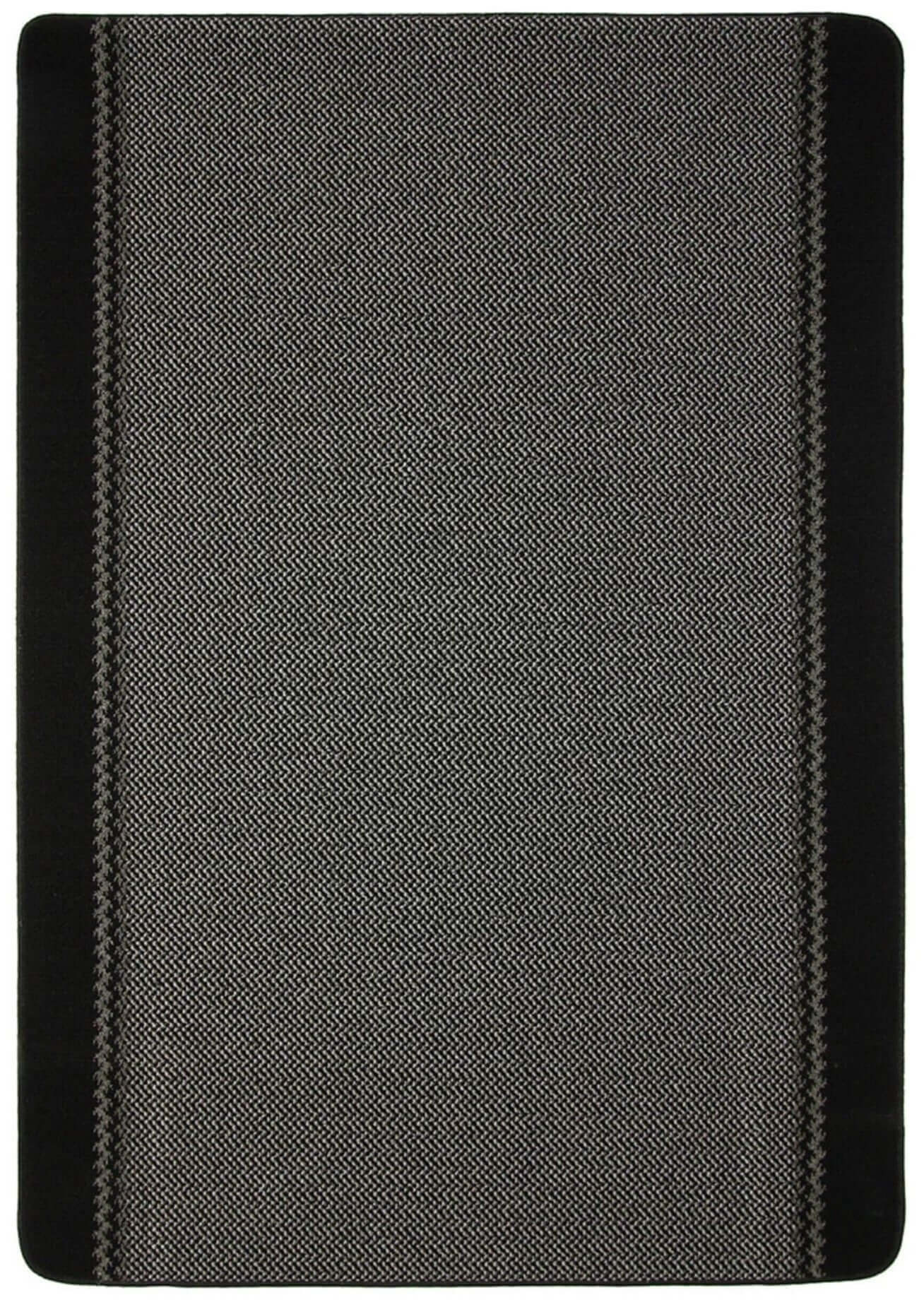 Washable Bordered Black Rug – 116Bl
