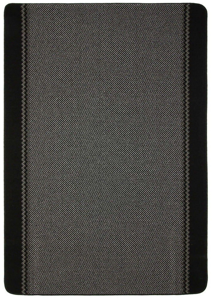 Washable Bordered Black Rug – 116Bl shown in an illustrative room