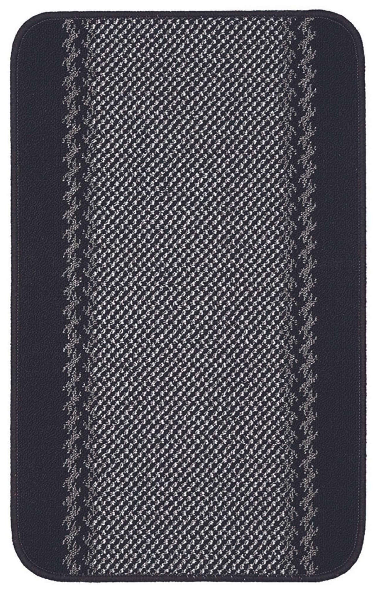 Washable Bordered Black Rug – 116Bl