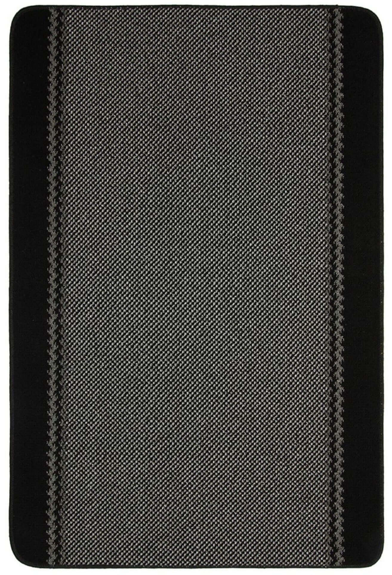 Washable Bordered Black Rug – 116Bl