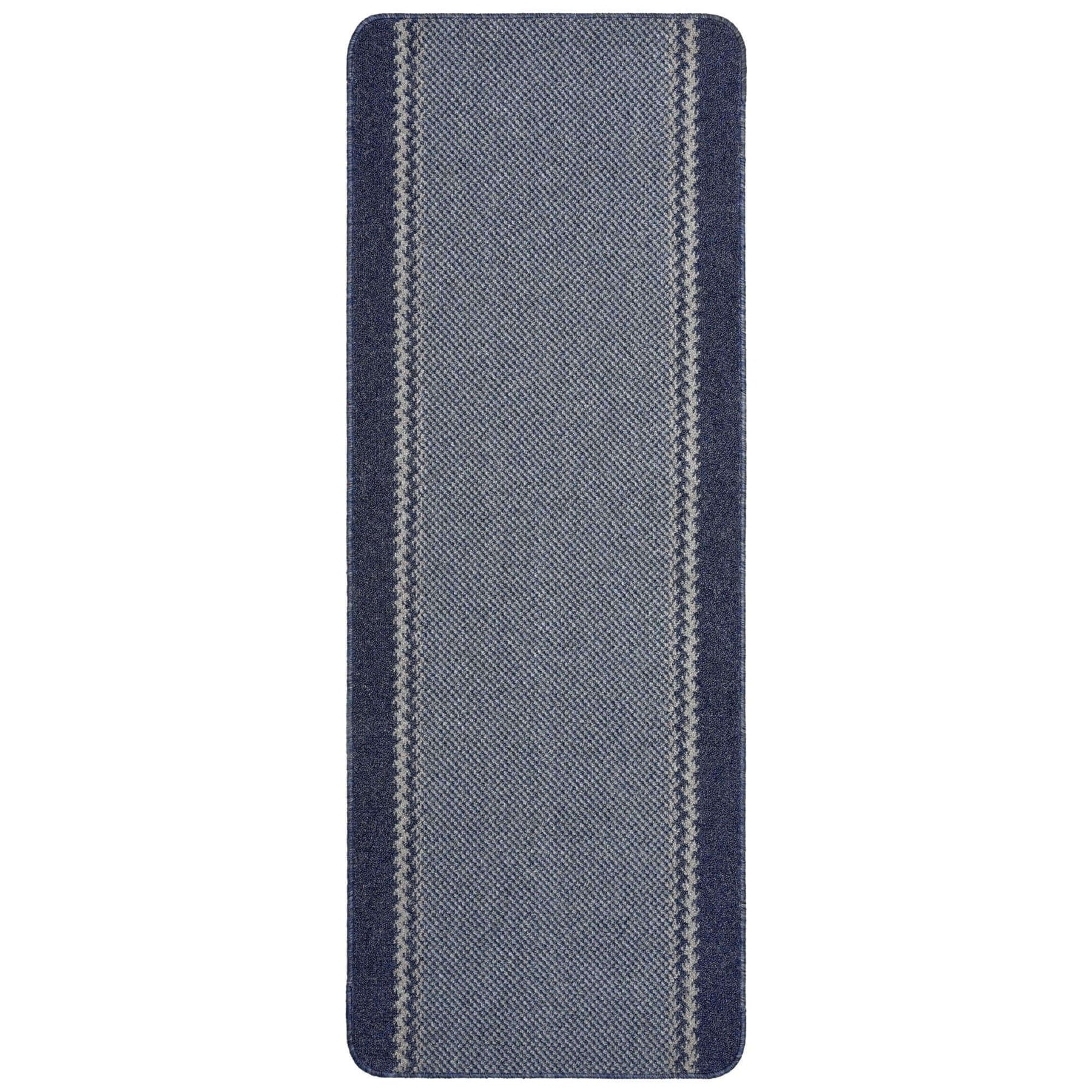 Washable Bordered Blue Rug – 116Blu