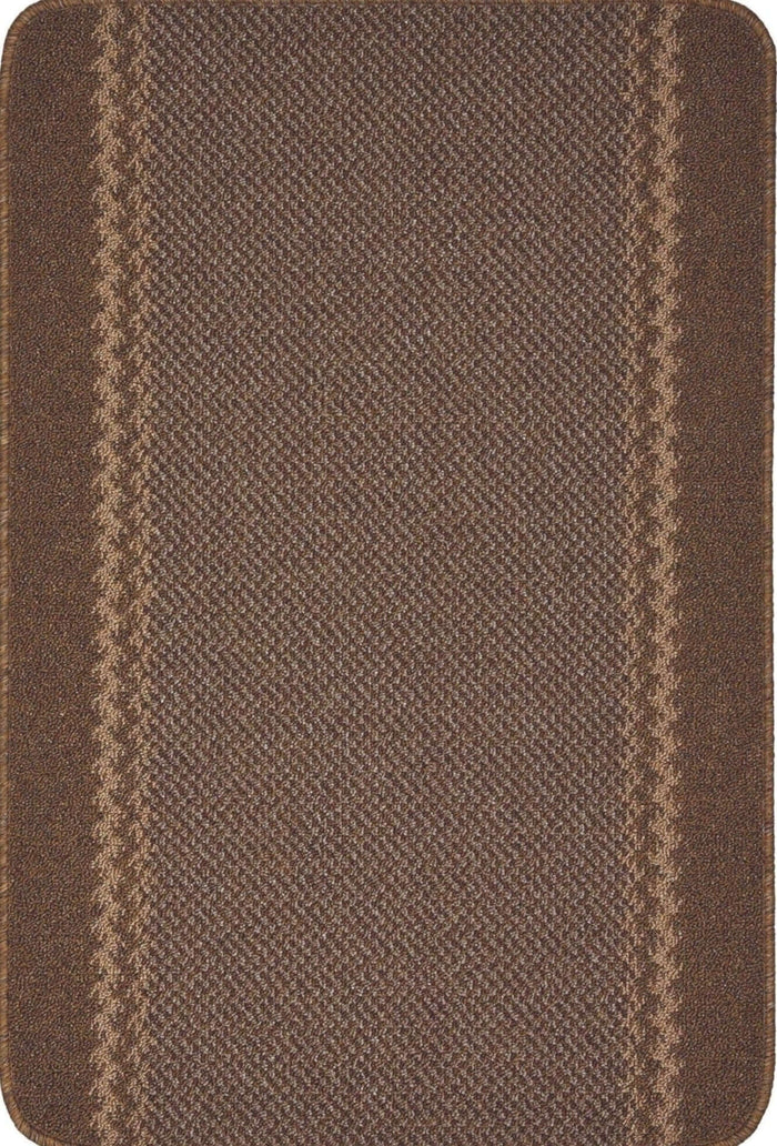 Washable Bordered Brown Rug – 116Br shown in an illustrative room
