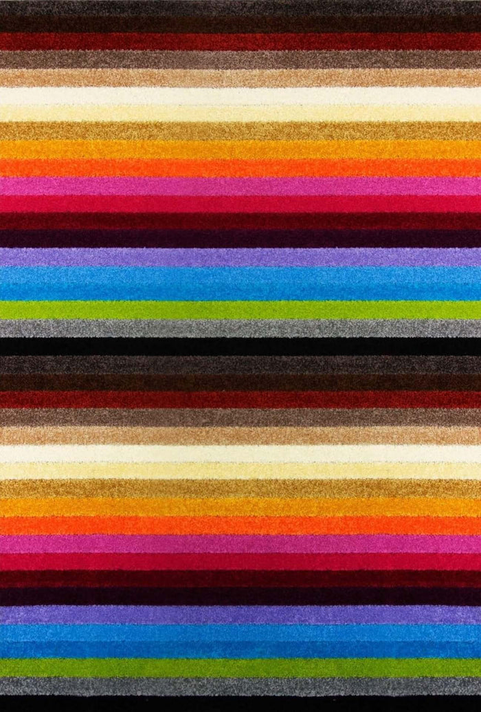 Alya Striped Multicolour Rugs – 117M shown in an illustrative room