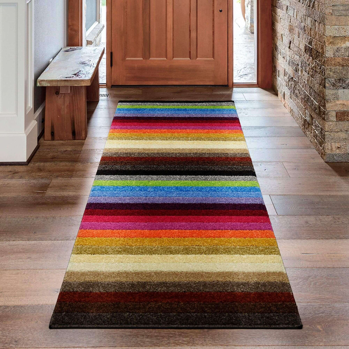Alya Striped Multicolour Rugs – 117M