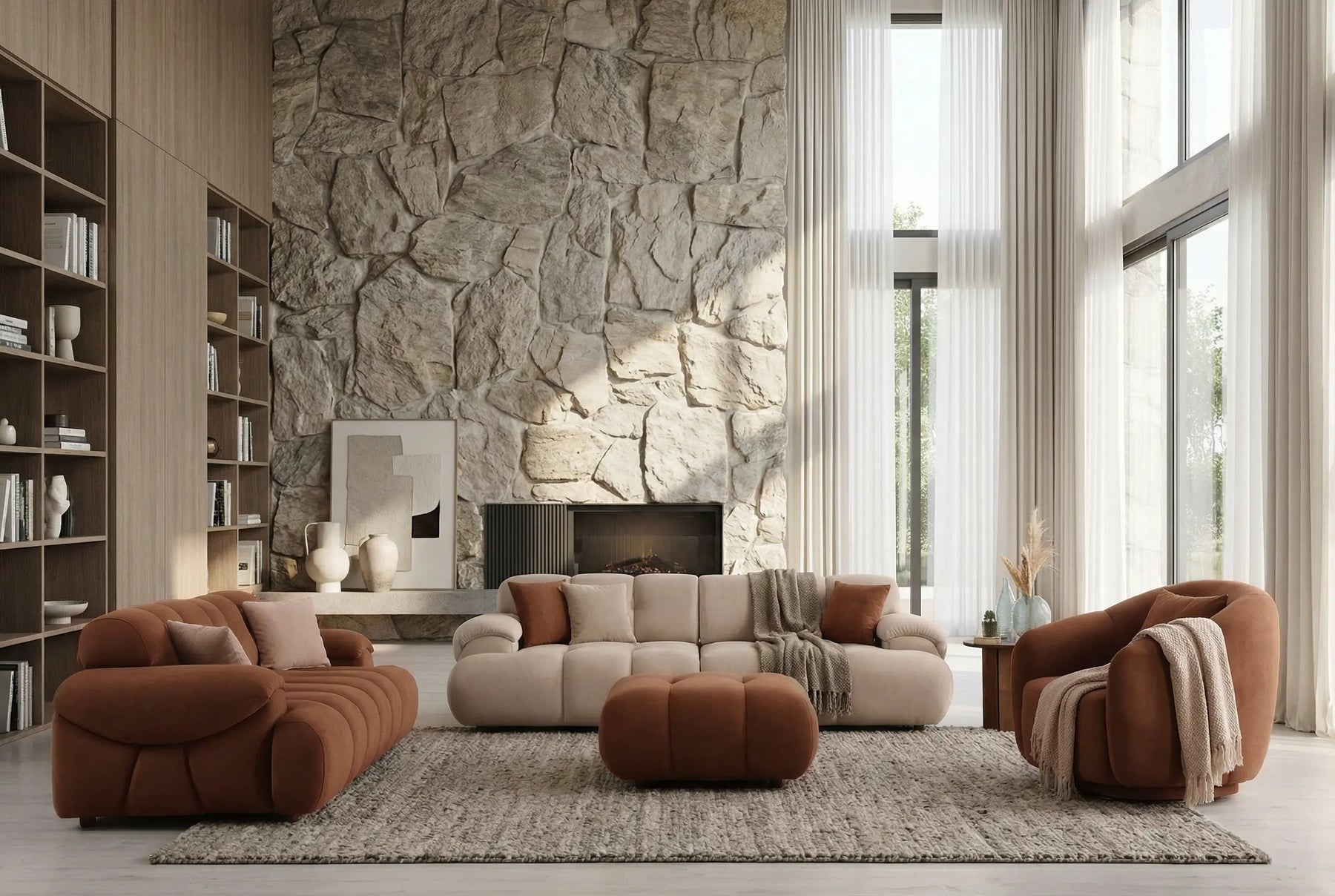 New Hestia Sleeper Sofa Set (SG) by Netline Interiors