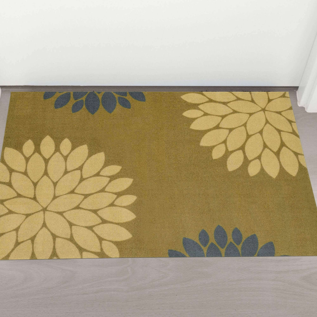 Recycled Washable Floral Mat – 130