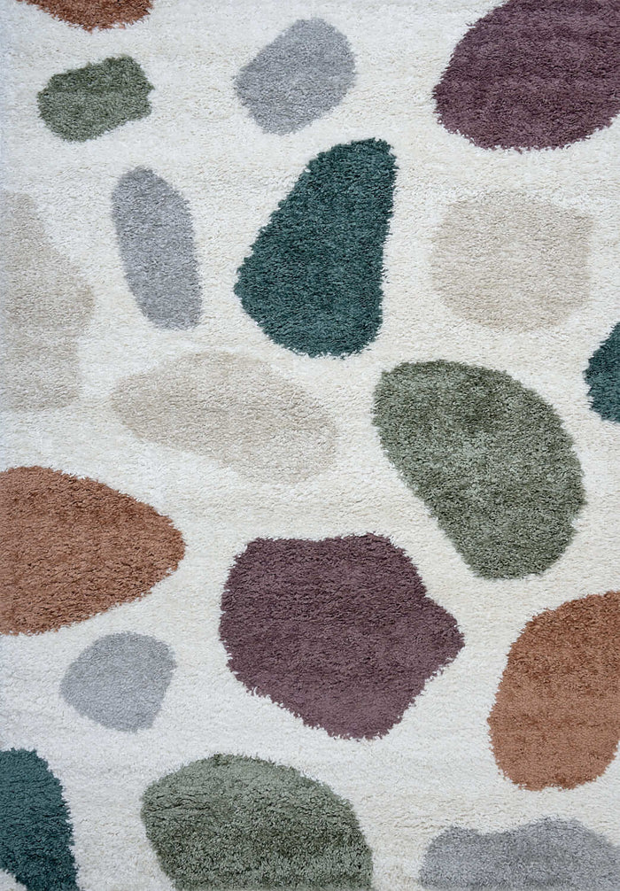 Moodi Shaggy Multicolour Mingle Rug shown in an illustrative room