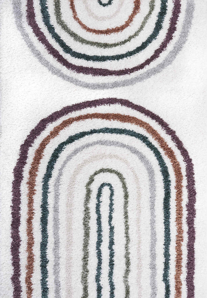 Moodi Shaggy Multicolour Raincat Rug shown in an illustrative room