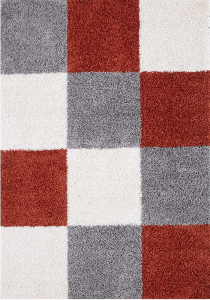 Myshaggy Geometric Terra Rug shown in an illustrative room