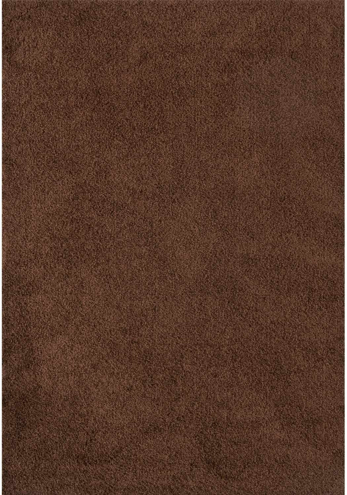 Myshaggy Solid Brown Rug shown in an illustrative room