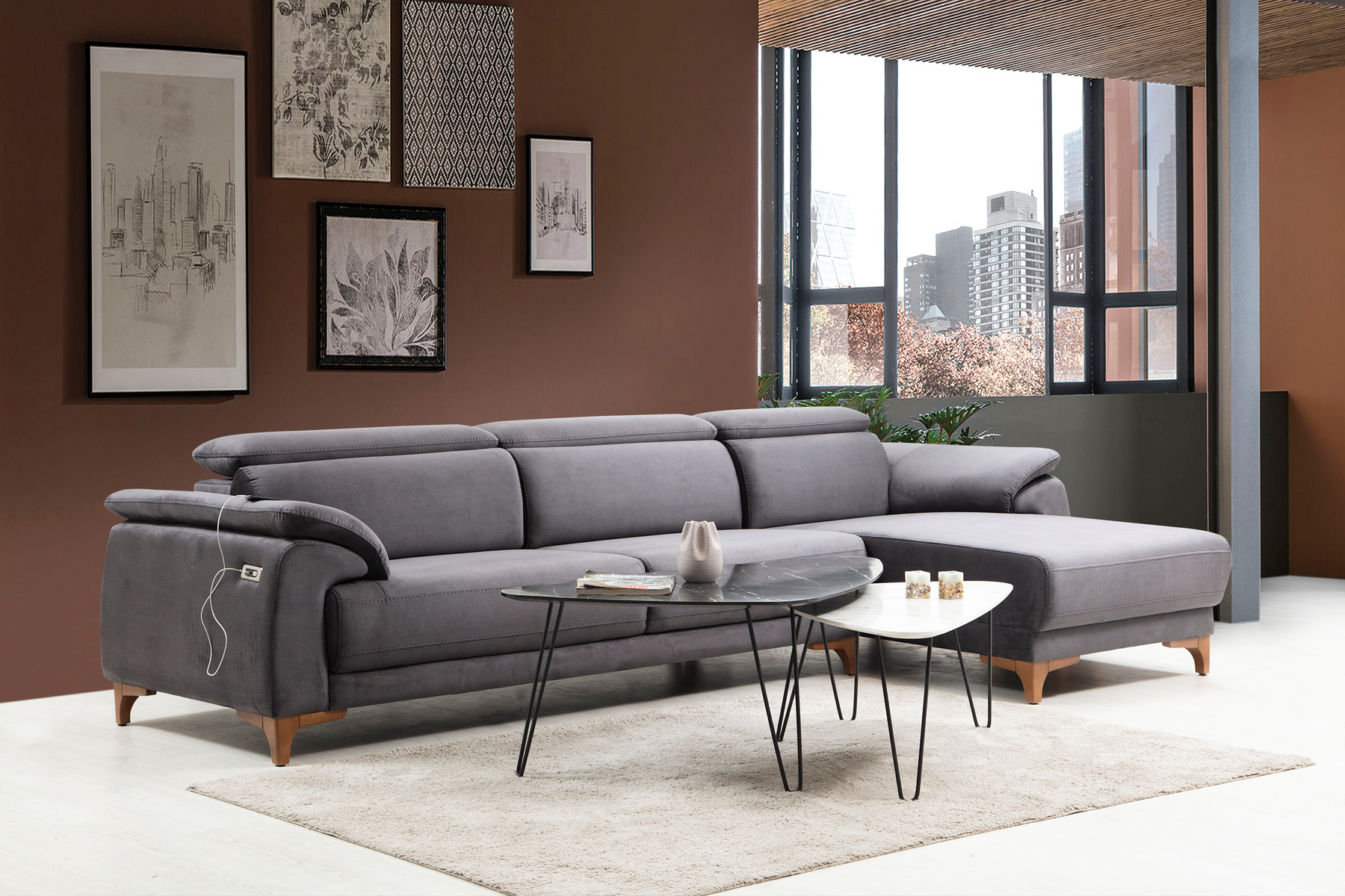 Oscar Relax Mini Corner Sofa by Netline Interiors