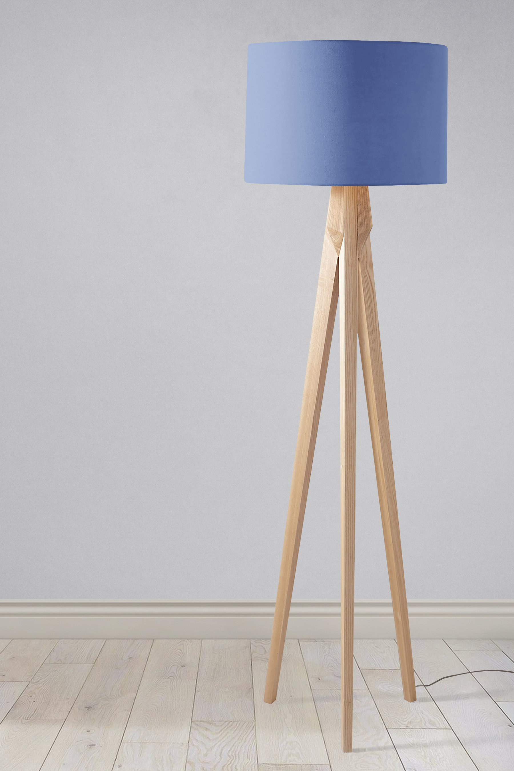 Plain Cornflower Blue Lampshade – Ceiling & Table Compatible