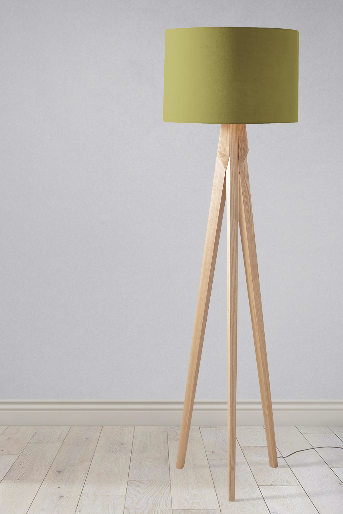 Plain Olive Green Lampshade – Ceiling & Table Compatible