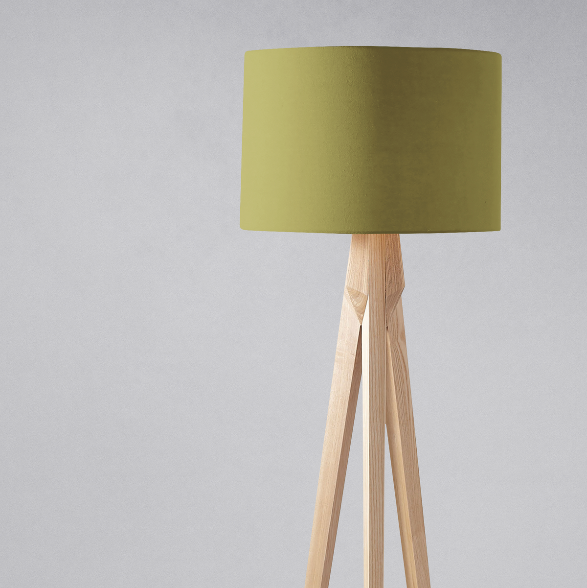 Plain Olive Green Lampshade – Ceiling & Table Compatible