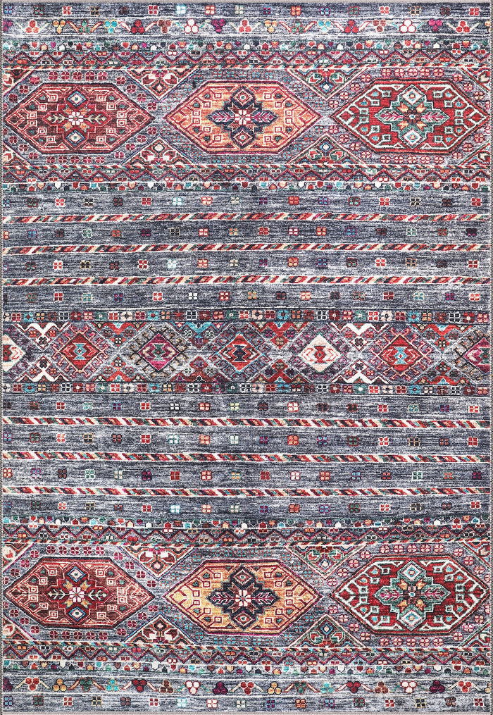 RW1002 Multi-colour Bohemian Washable Rug shown in an illustrative room