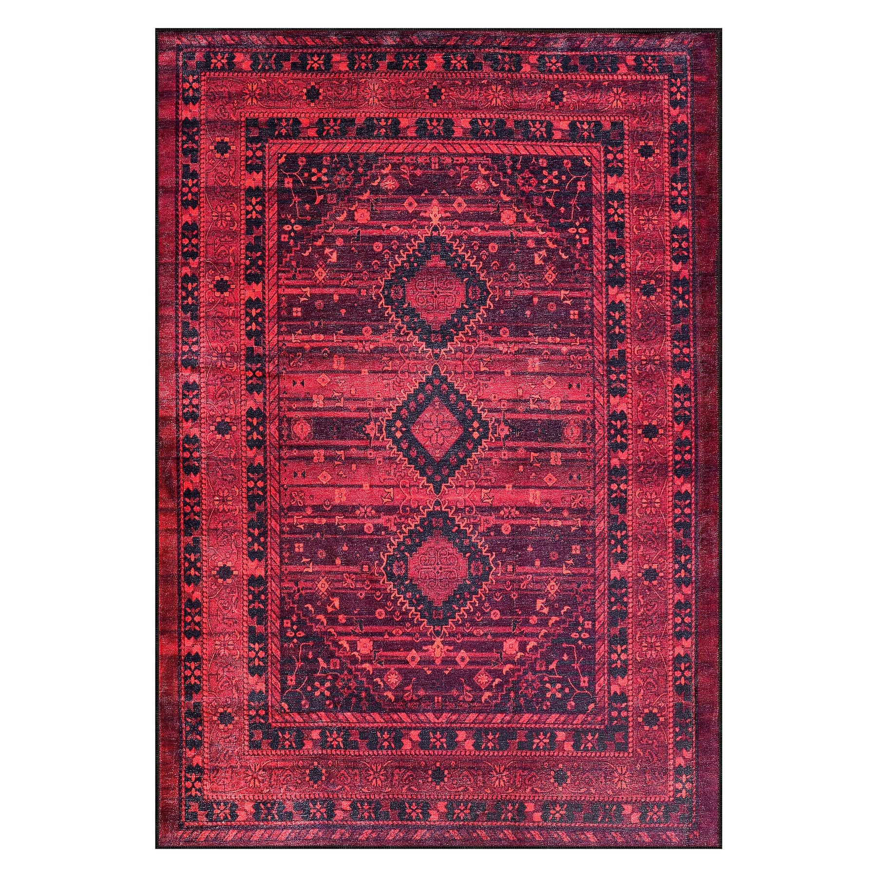 RW1009 washable chenille area rug viewed from above