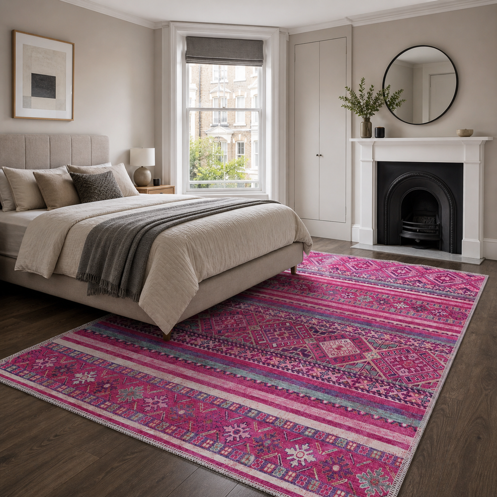 RW1322C washable chenille rug texture and pattern detail