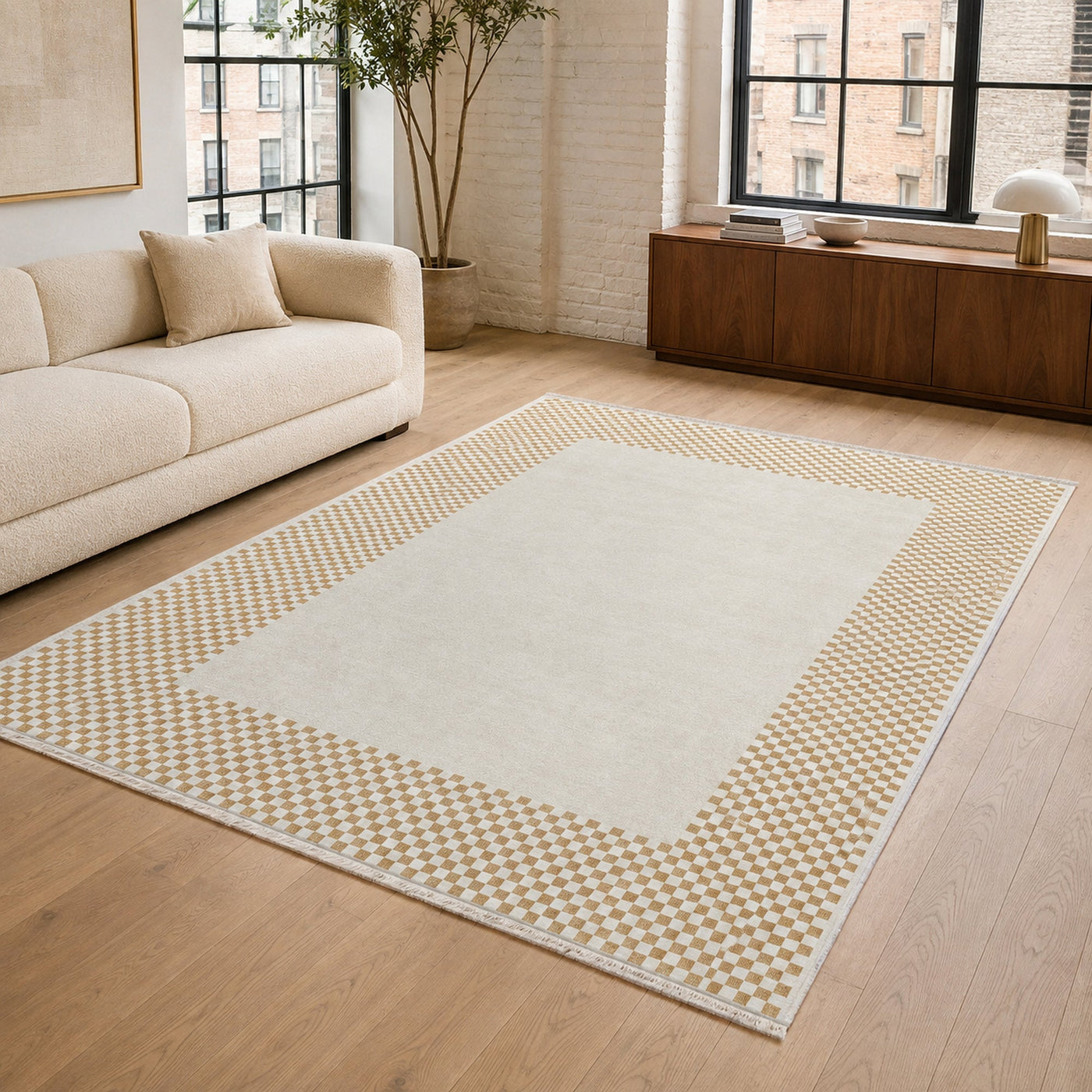 RW3047303 washable chenille area rug, room scene