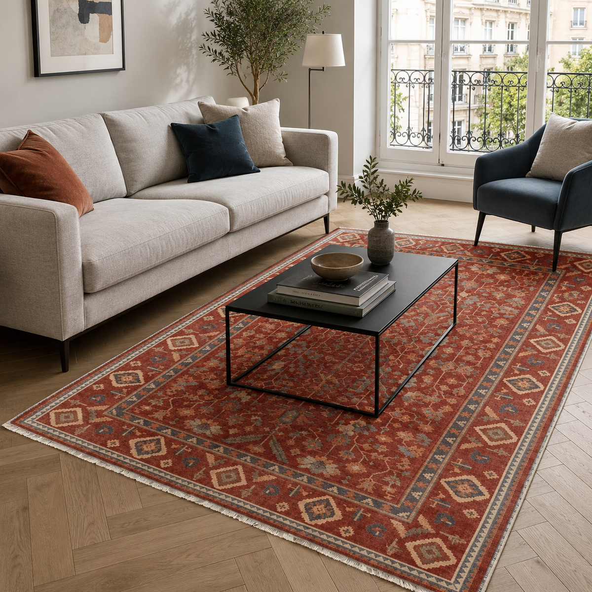 RW3061 washable chenille area rug