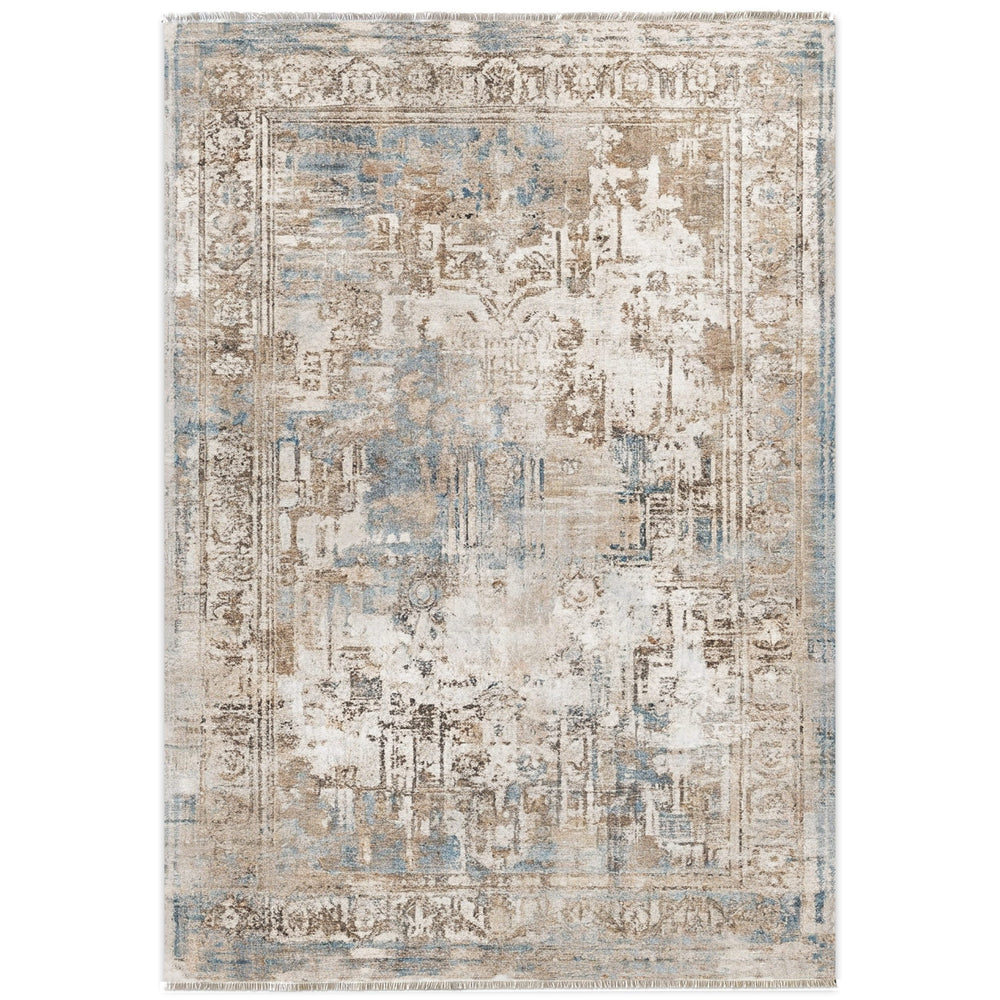 RW7006 washable chenille area rug viewed from above