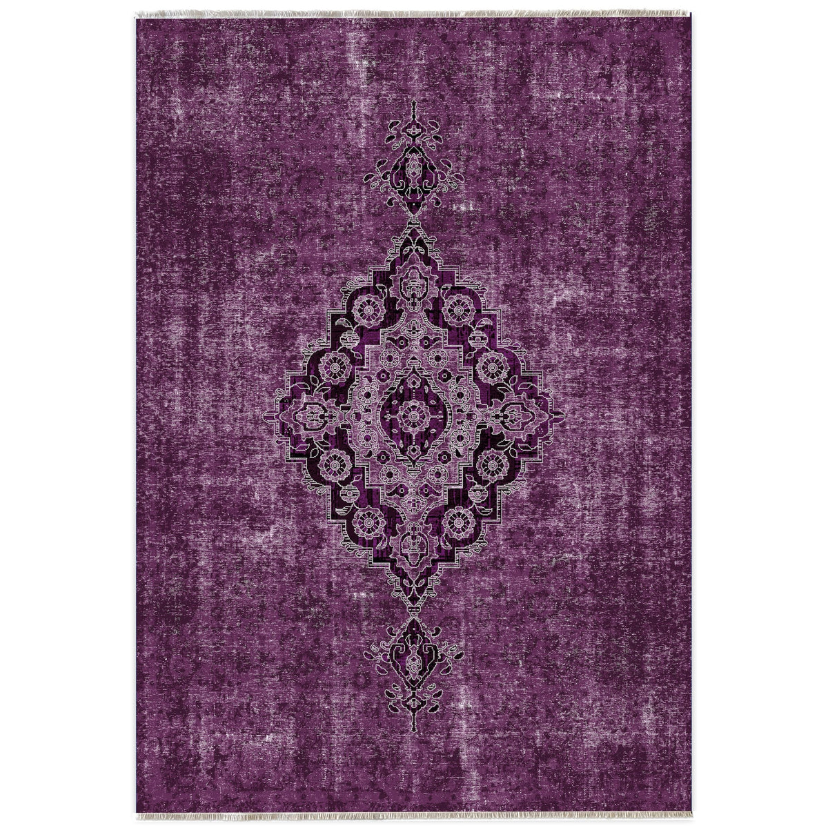 RW7017 washable chenille area rug viewed from above