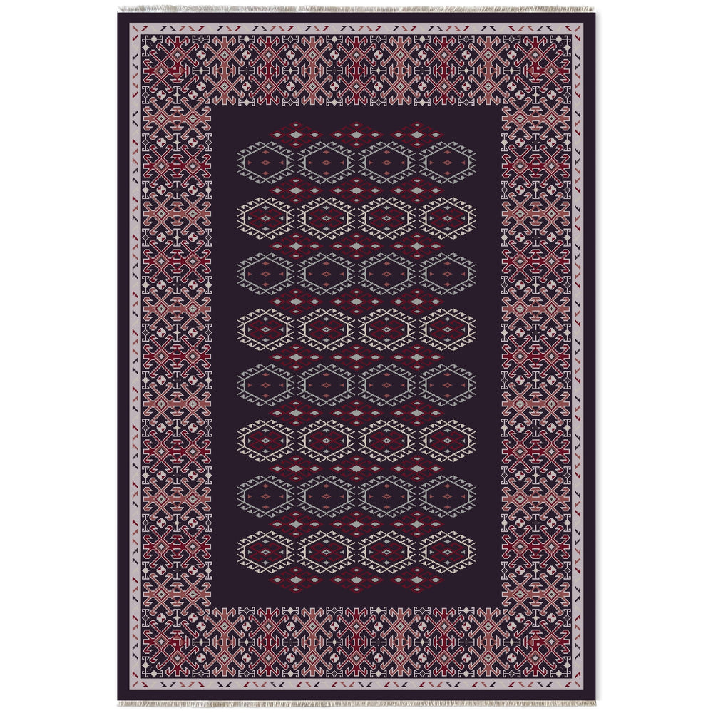 RW7047 washable chenille area rug viewed from above