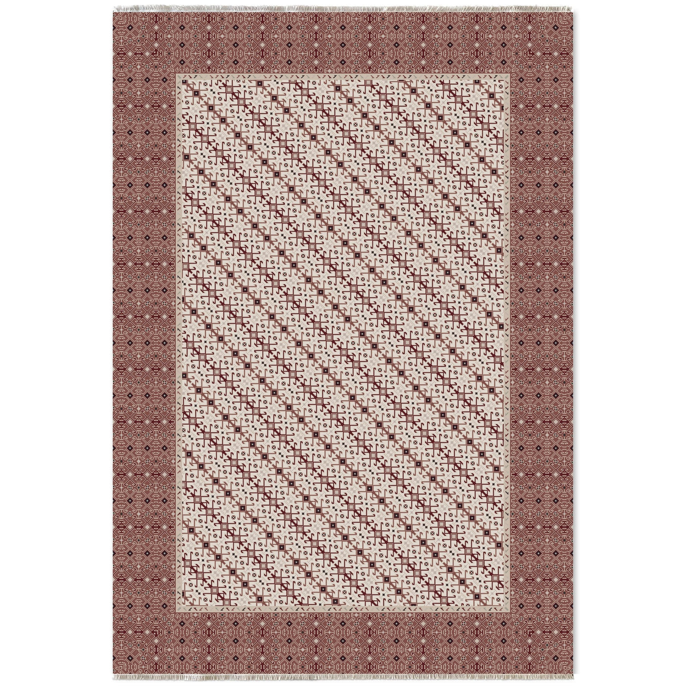 RW7048 washable chenille area rug viewed from above