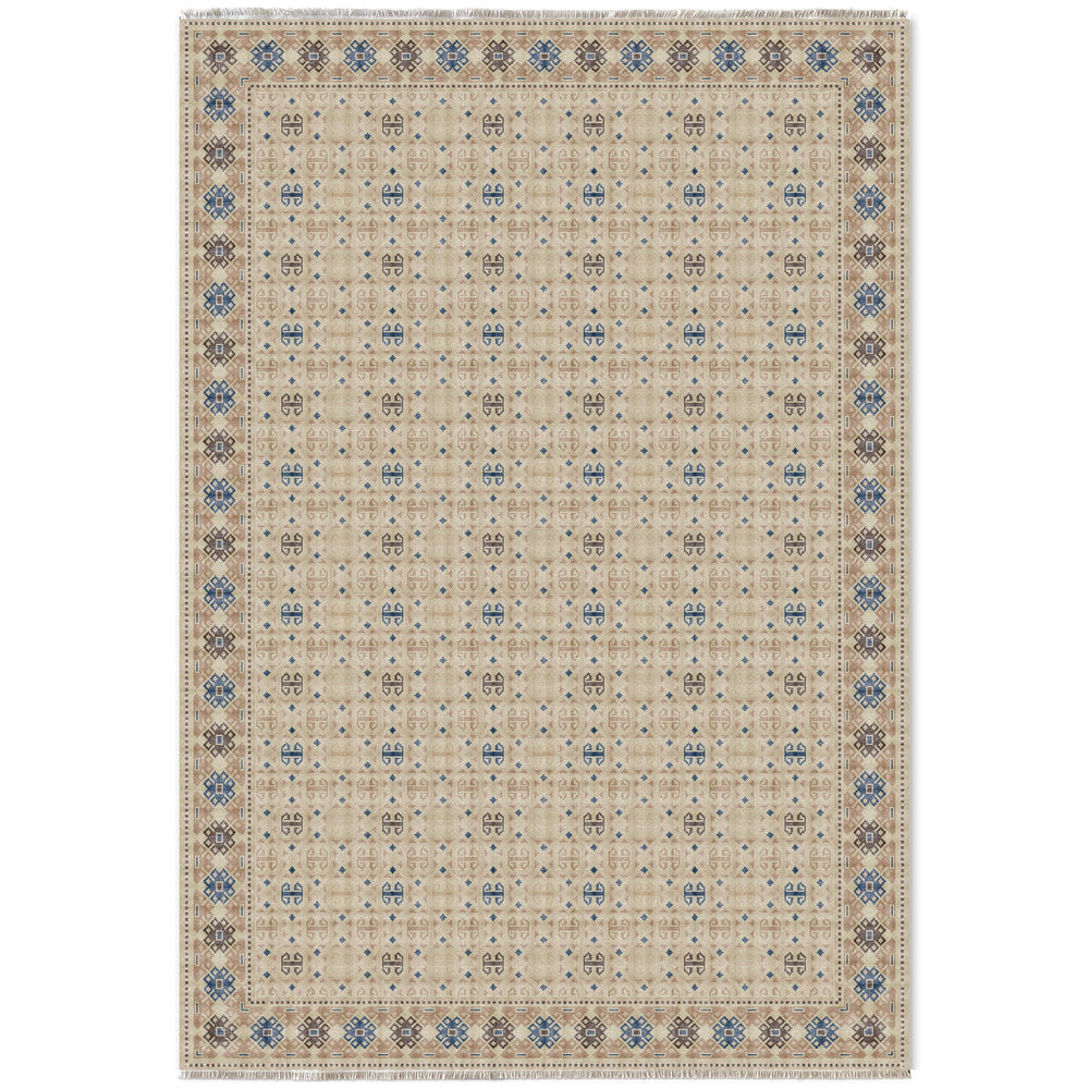 RW7049 washable chenille area rug viewed from above