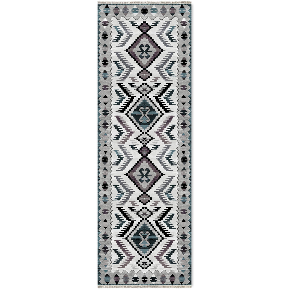RW7065 washable chenille area rug viewed from above