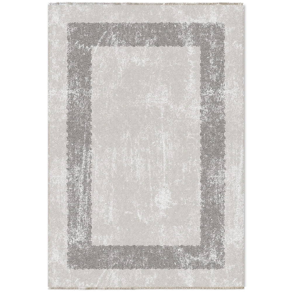 RW7074 washable chenille area rug viewed from above