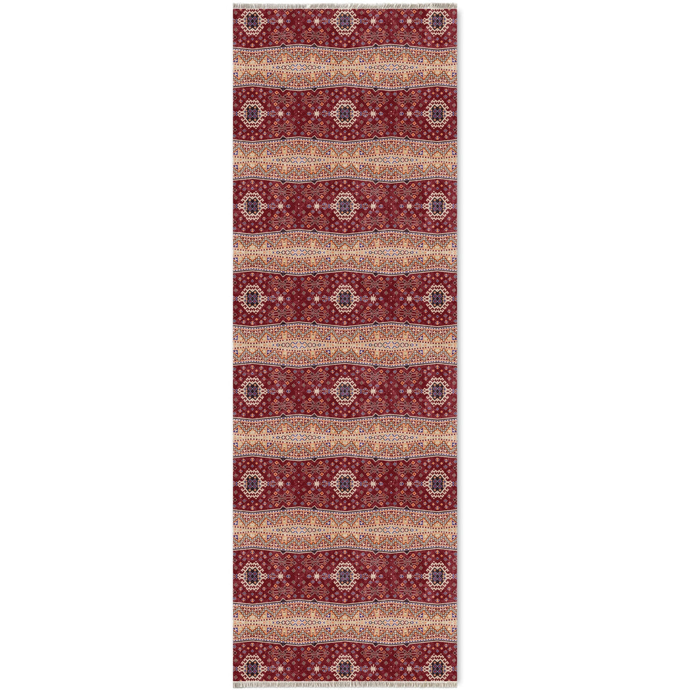 RW7080 washable chenille area rug viewed from above