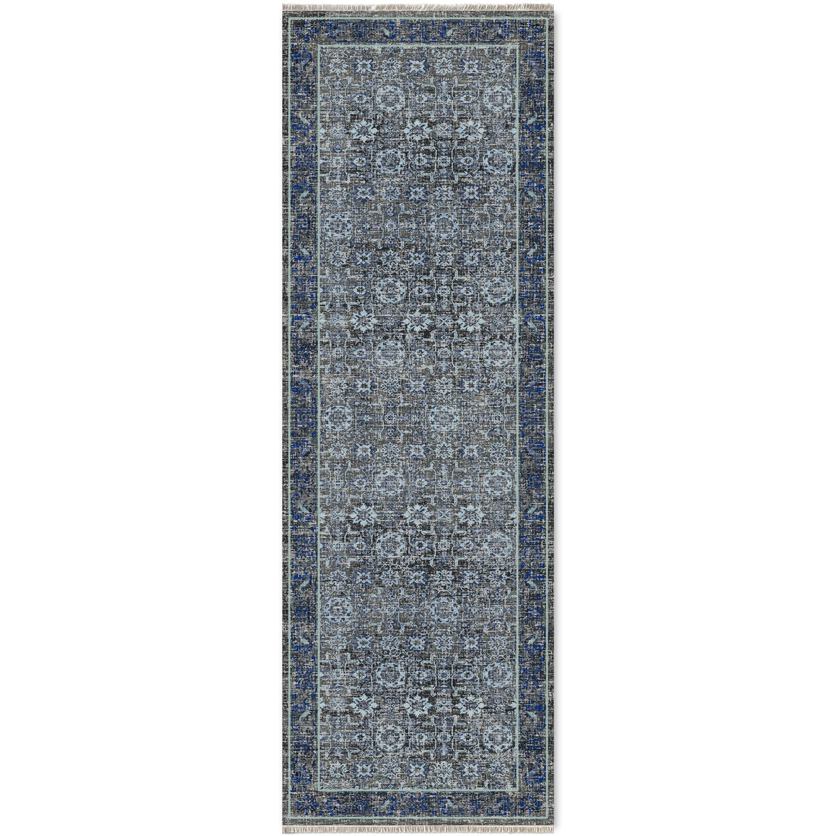 RW7082 washable chenille area rug viewed from above
