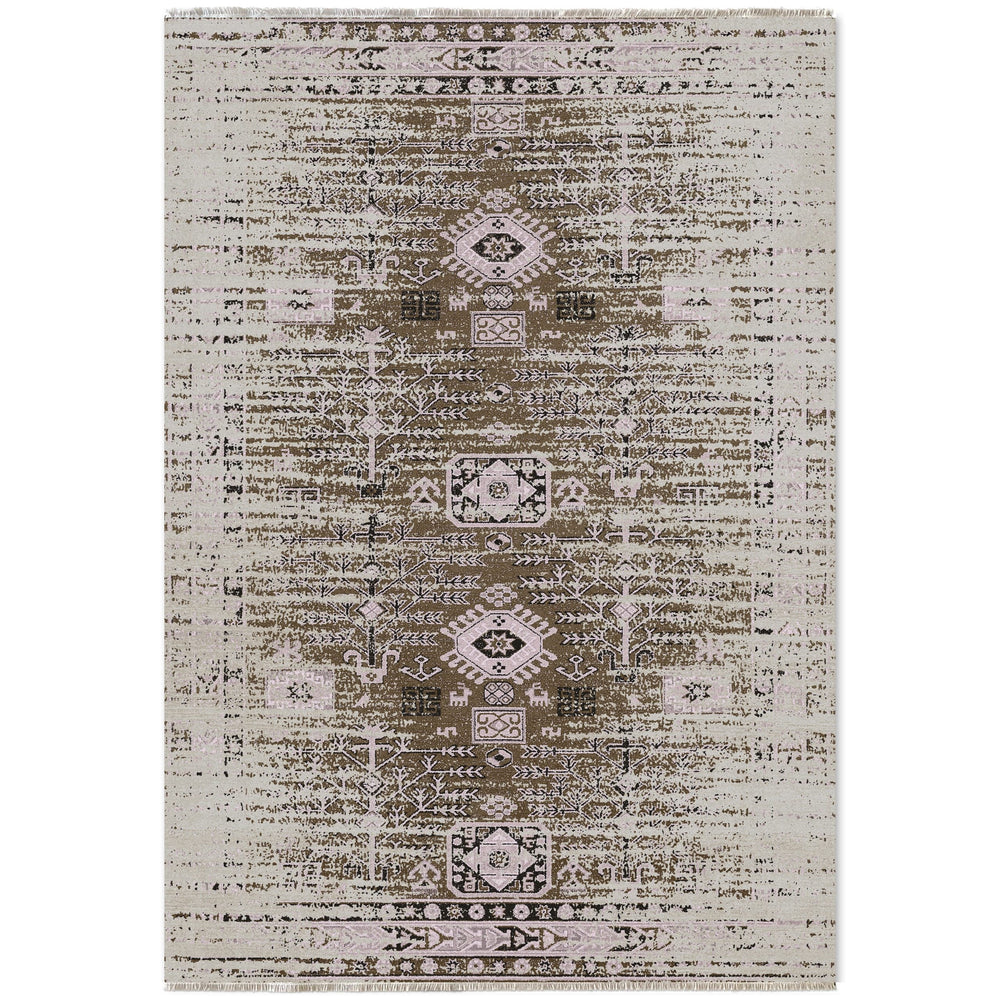 RW7086 washable chenille area rug viewed from above