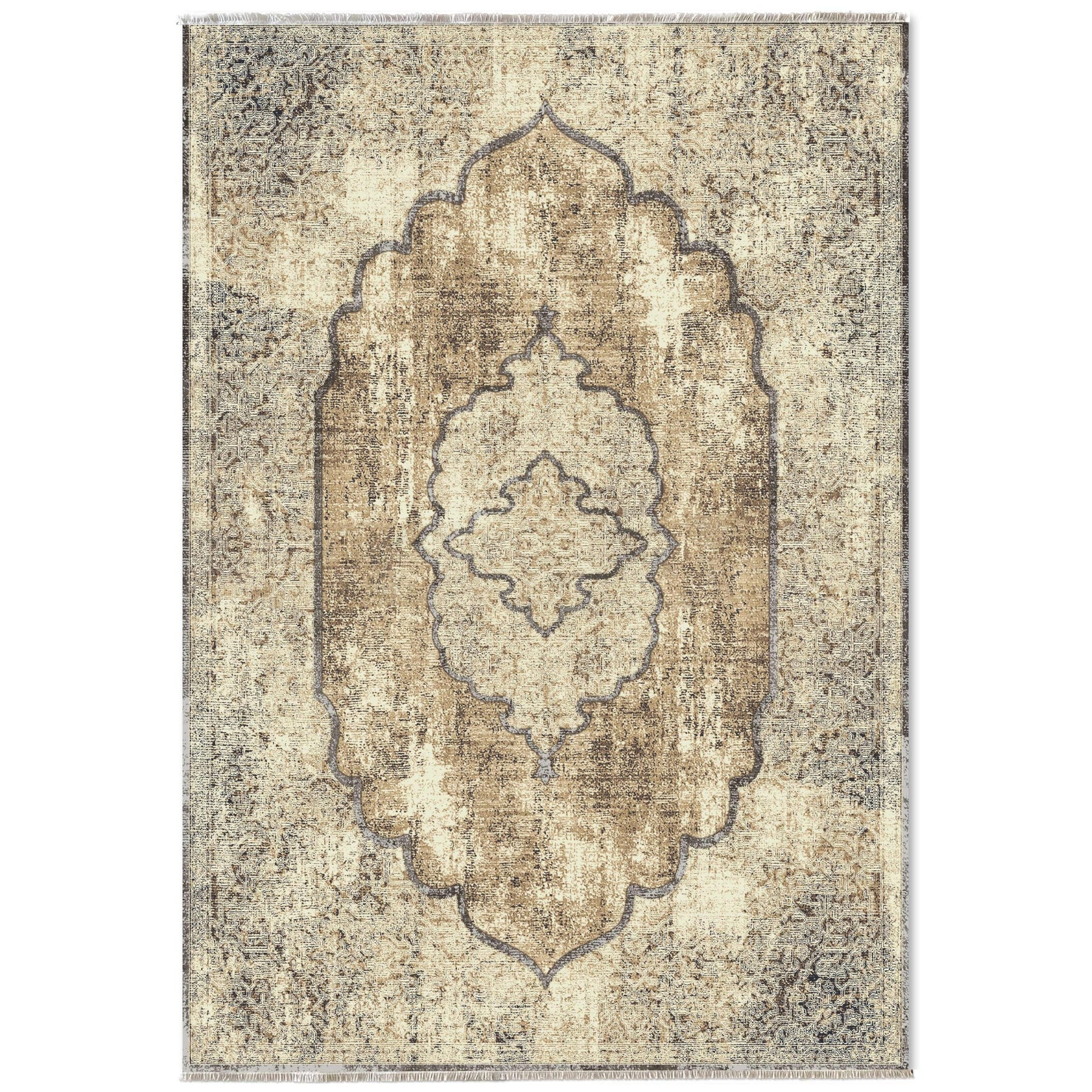 RW7103 washable chenille area rug viewed from above