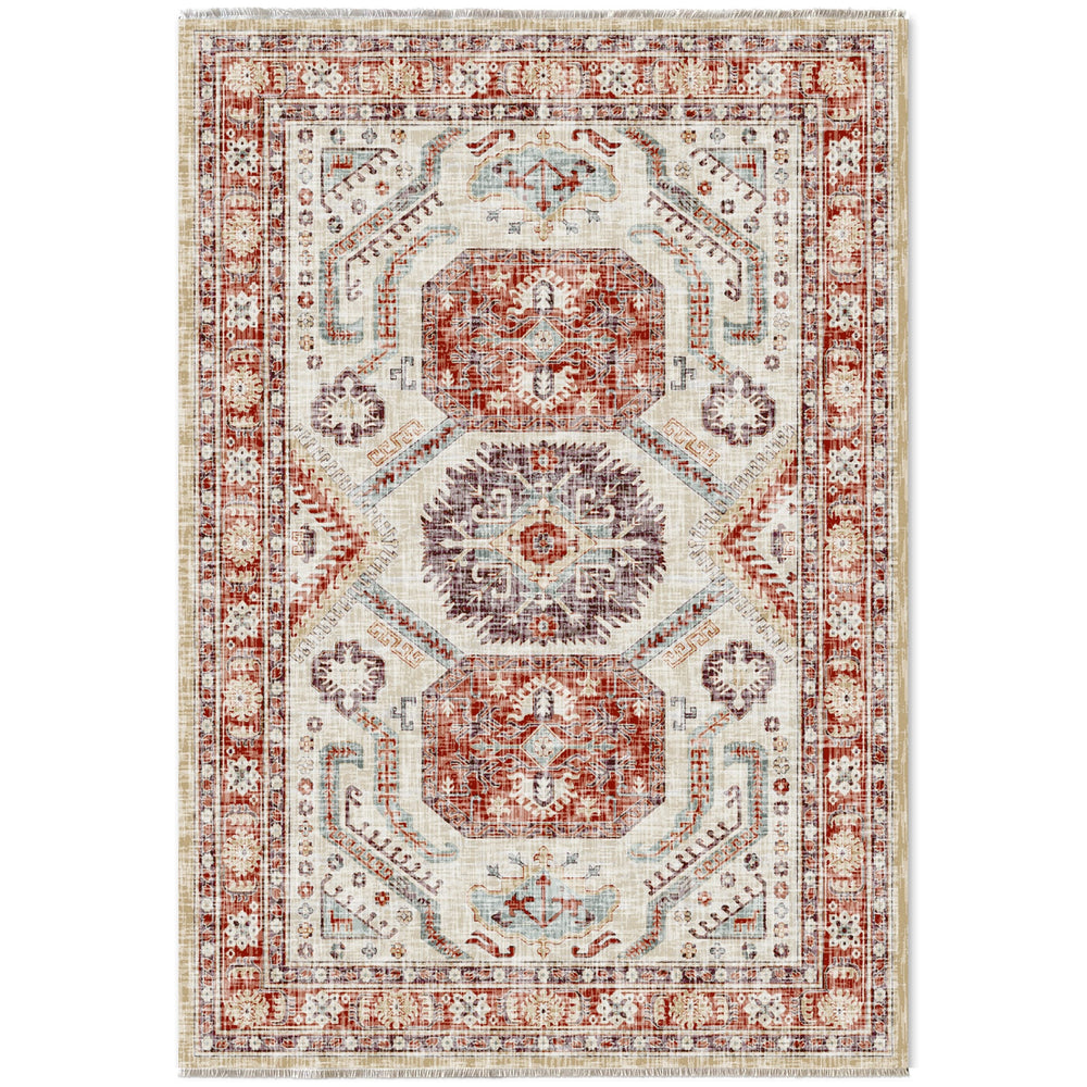 RW7109 washable chenille area rug viewed from above