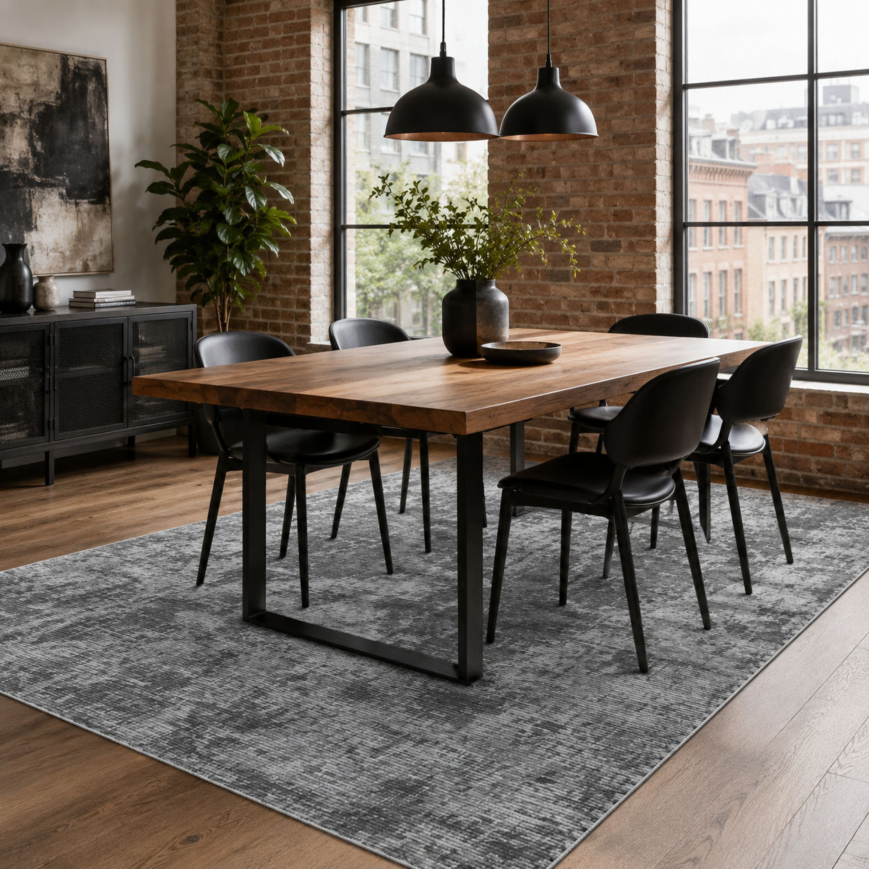 RW7117 washable chenille rug texture and pattern detail