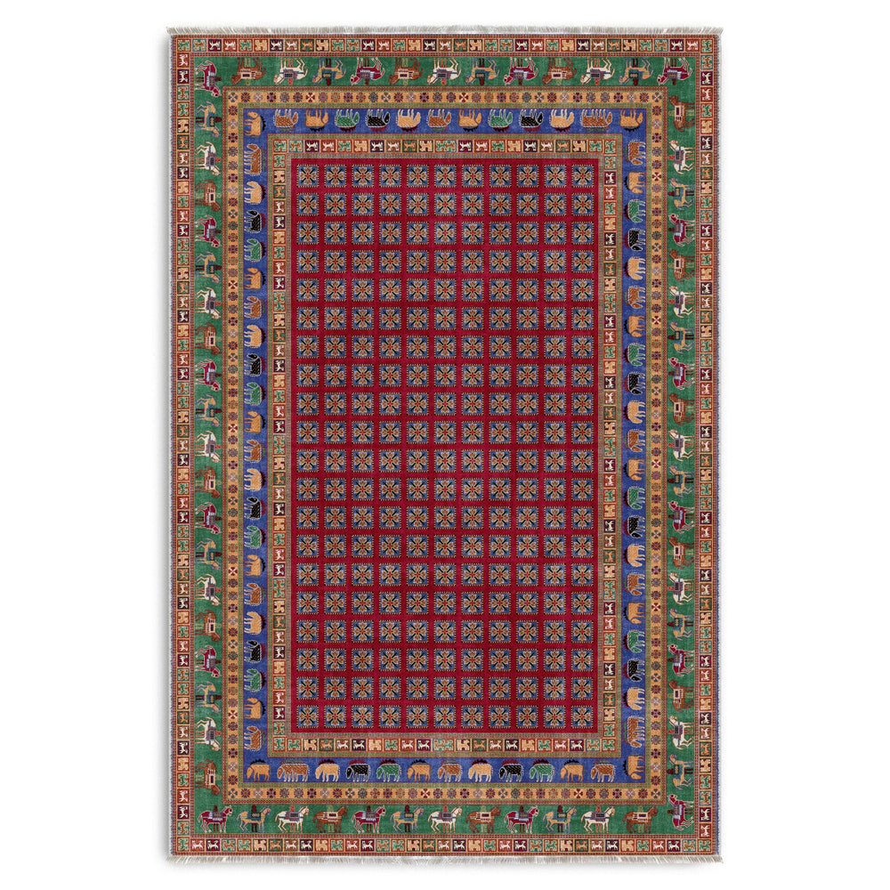 RW7128 washable chenille area rug viewed from above
