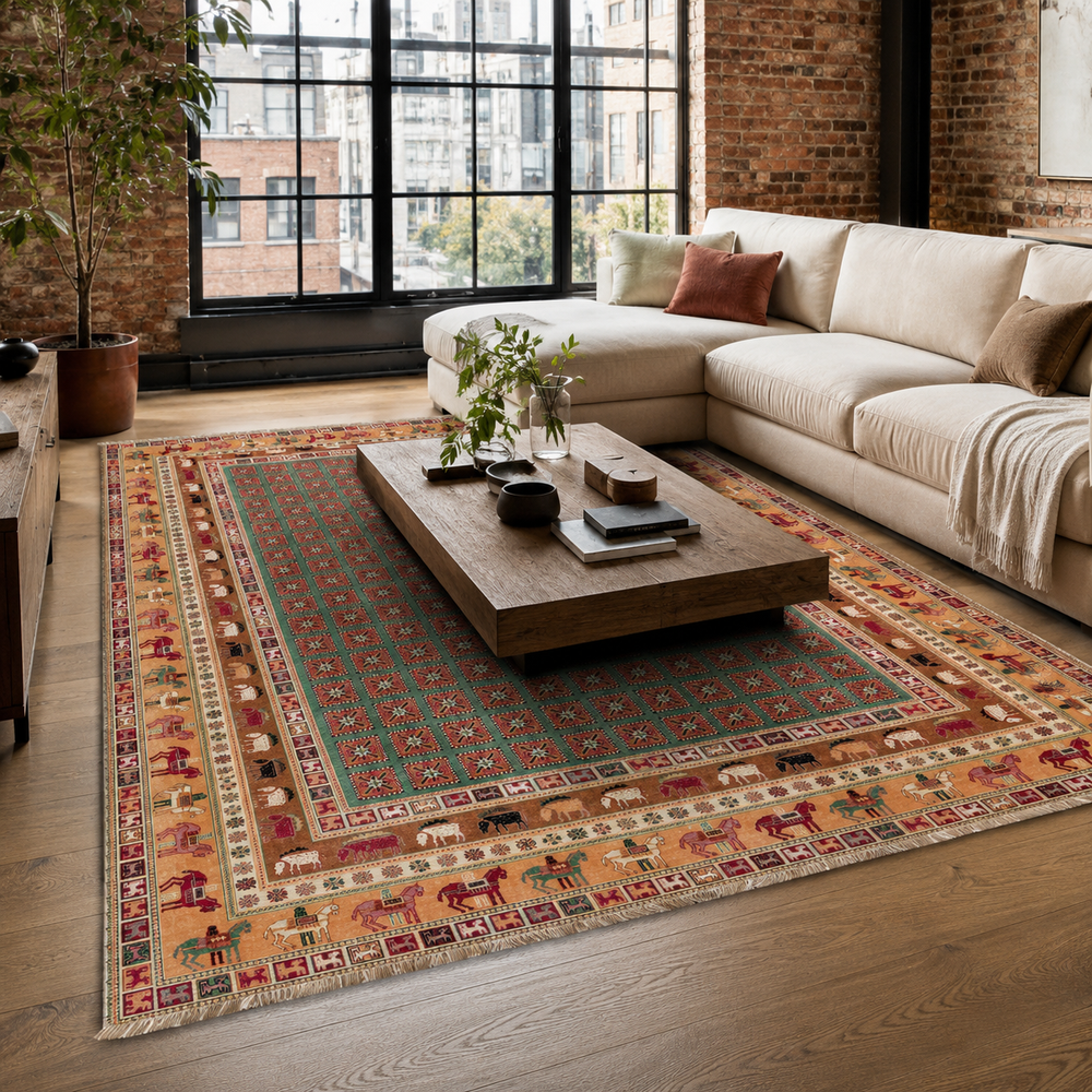 RW7129 washable chenille area rug