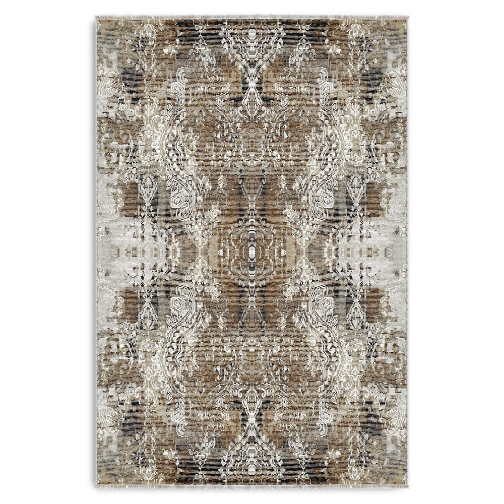 RW7132 washable chenille area rug viewed from above