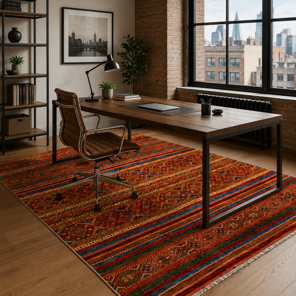 RW7133 washable chenille rug texture and pattern detail