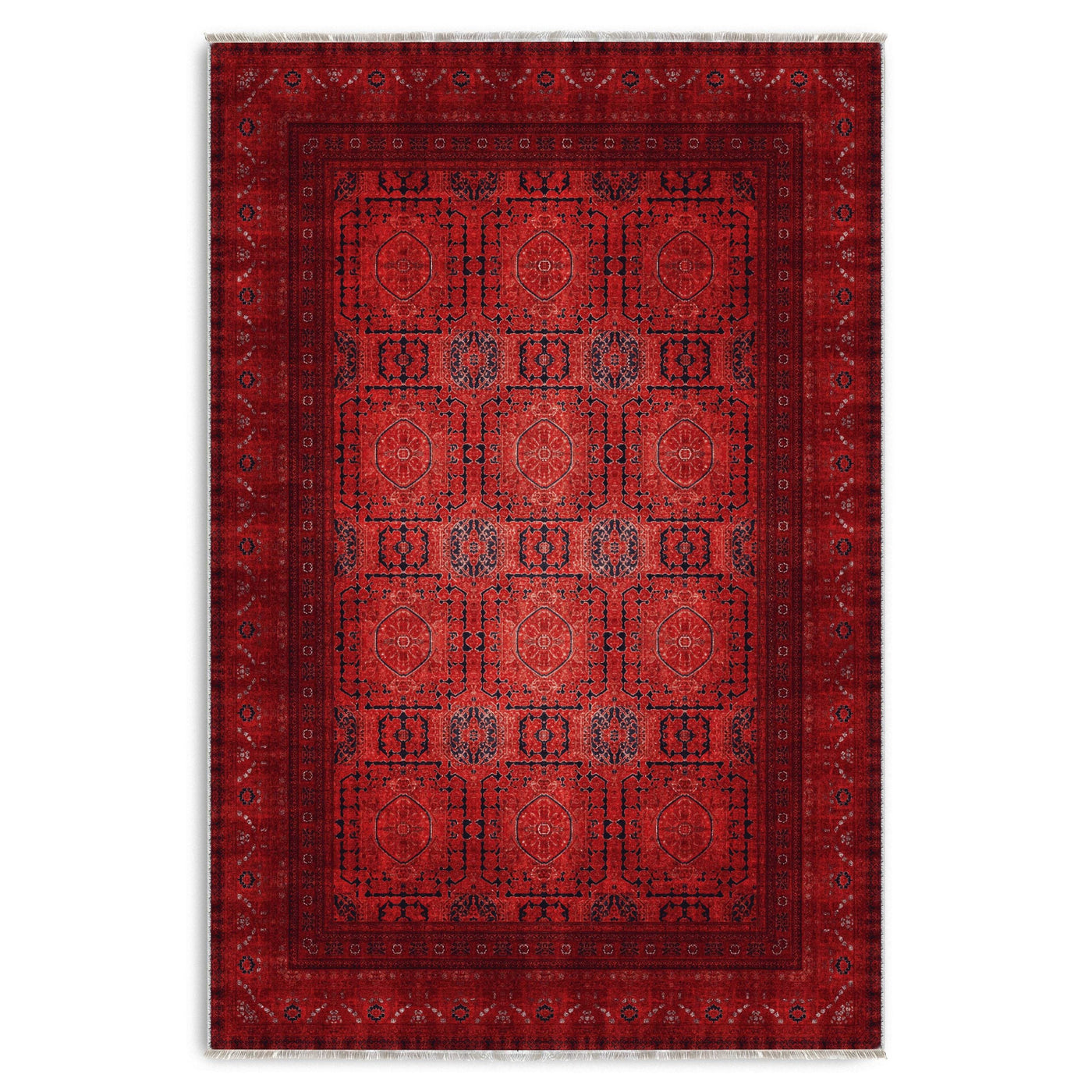 RW7136 washable chenille area rug viewed from above