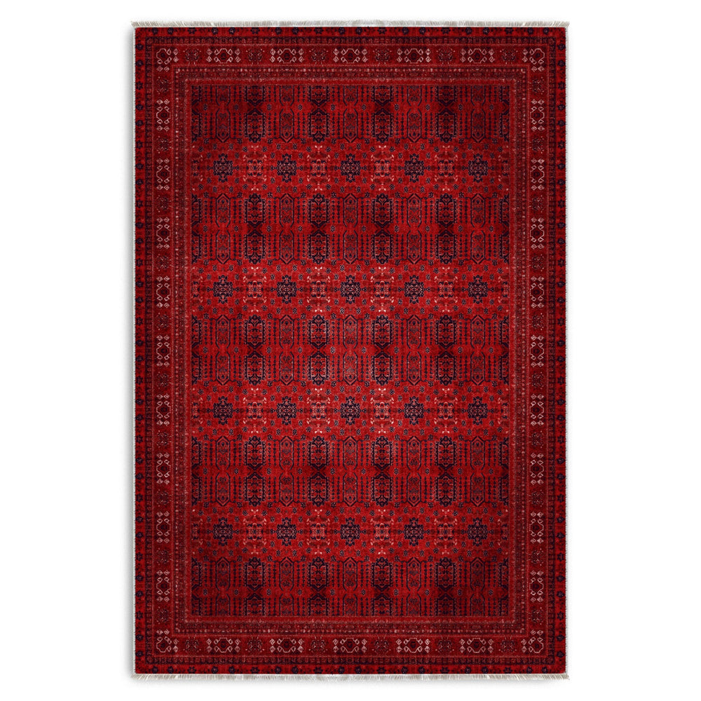 RW7137 washable chenille area rug viewed from above