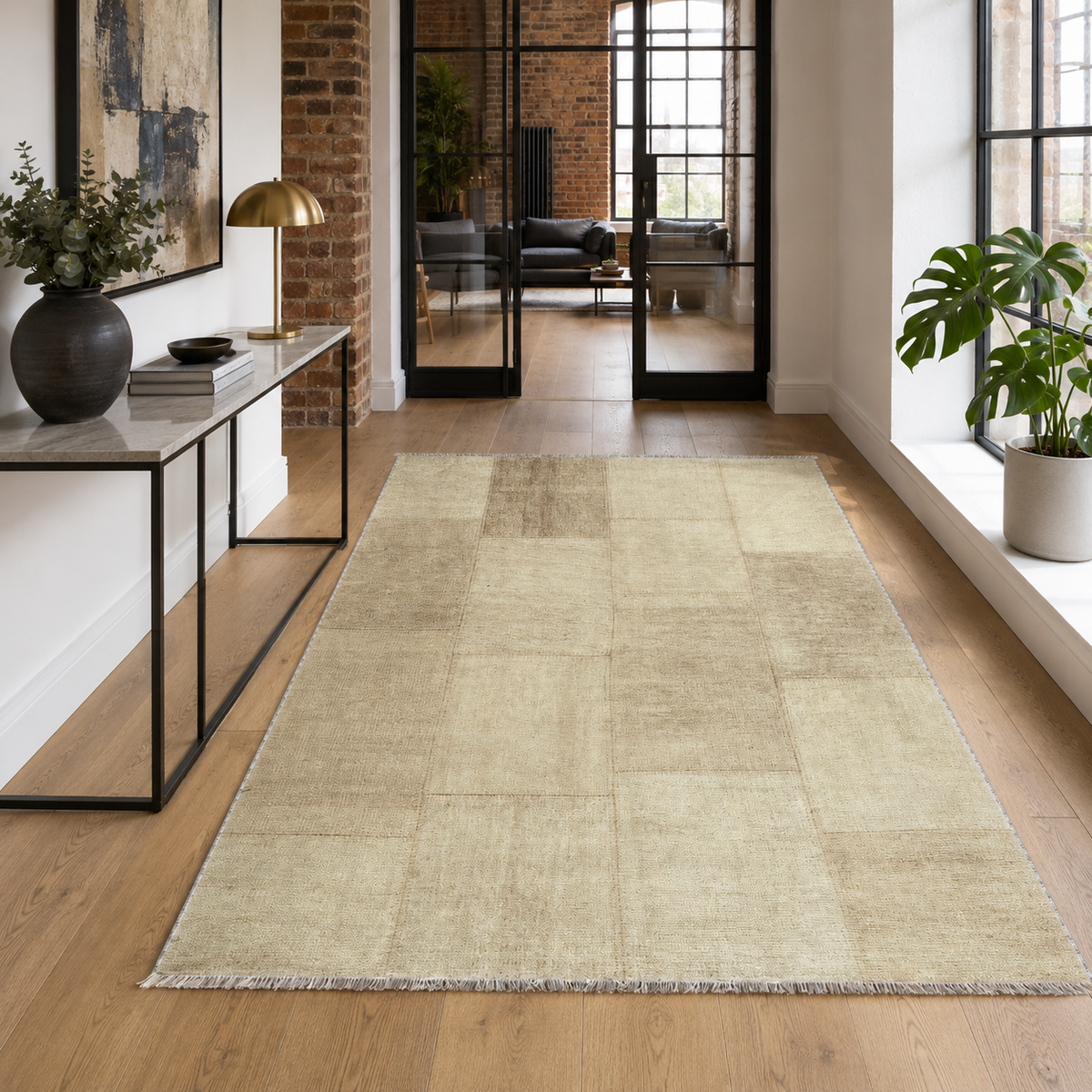 RW7139 washable chenille rug texture and pattern detail